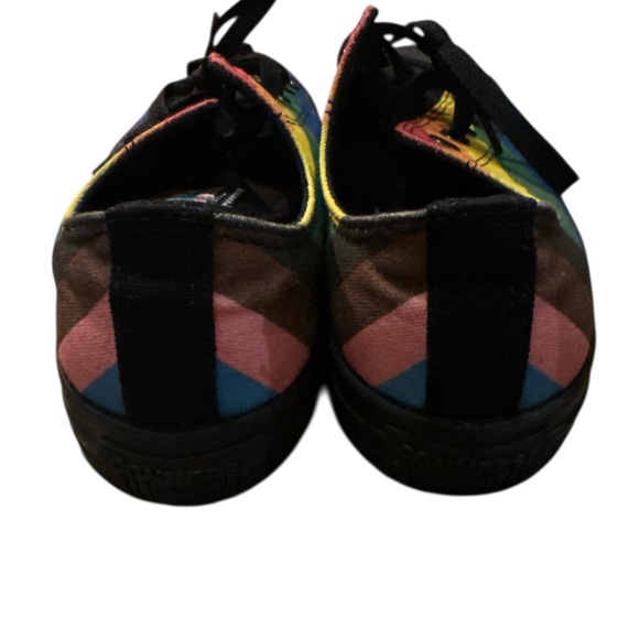 Converse Rainbow Stripe Low-Top Sneakers in Black Accents - Picture 2 of 3
